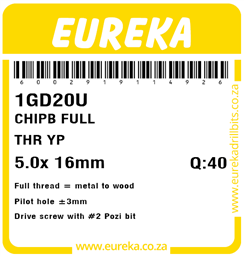 1GD20 - Chipboard Screw -1GD20_Label_T